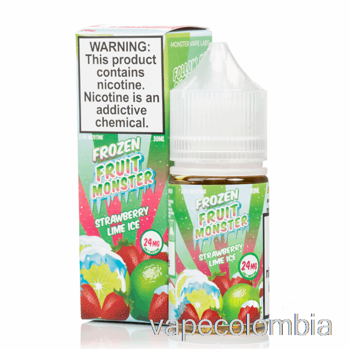 Vape Recargable Ice Fresa Lima - Sales De Monstruo De Frutas Congeladas - 30ml 48mg